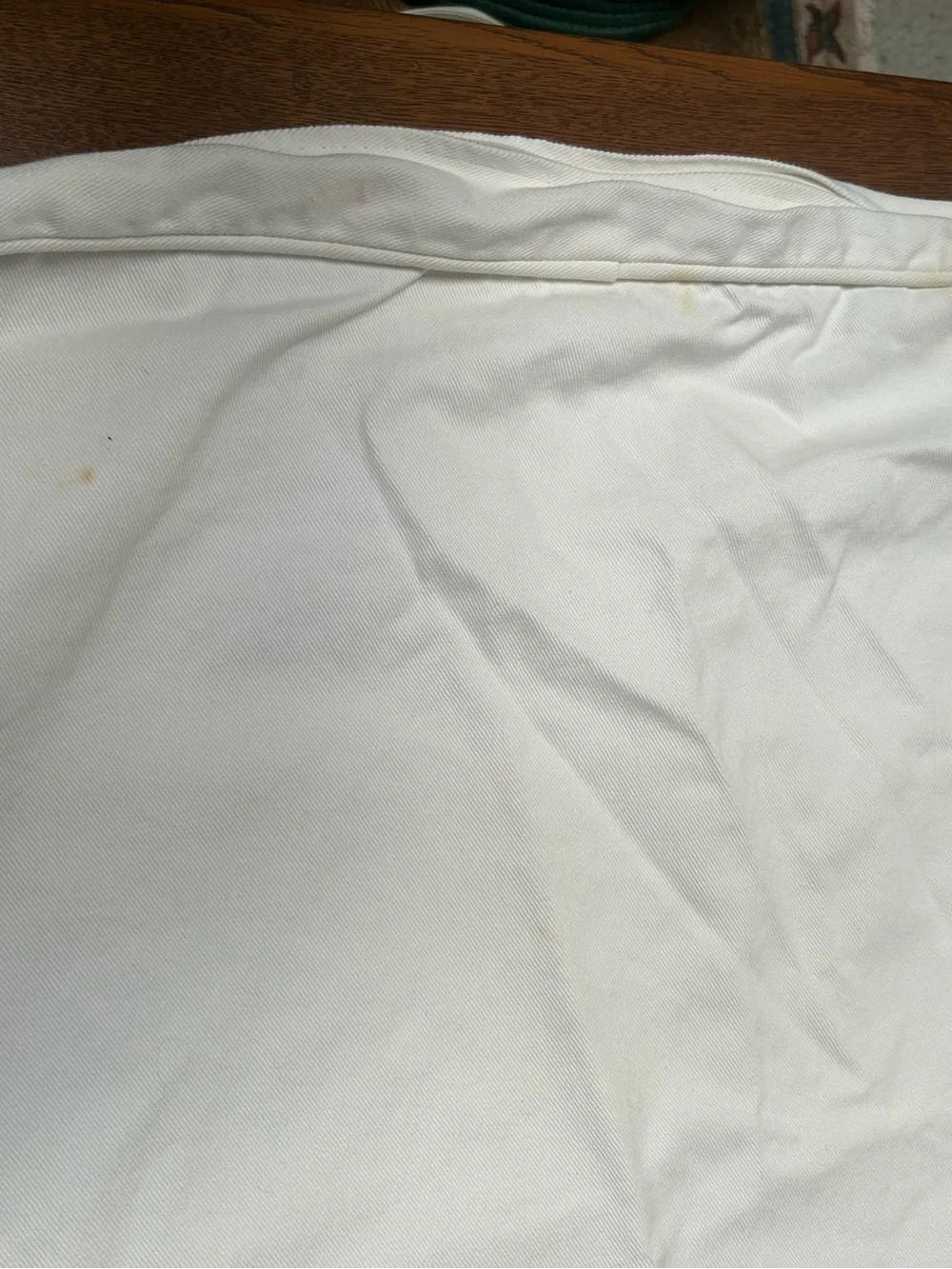 Classic IKEA heavy wht fabric/duck/seat cushion cover EKTORP #0720. Reversible.